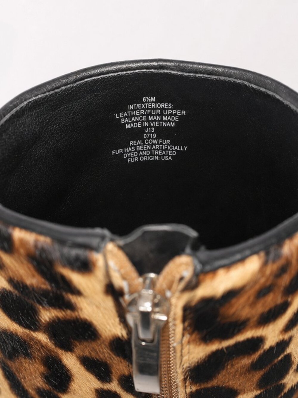 Nine West Leopard Calf Hair Stiletto Ankle Boots 6.5M - Picture 8 of 10